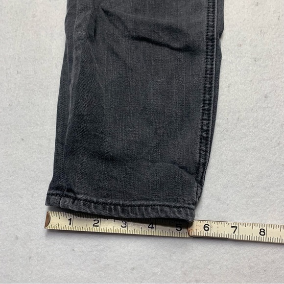 Free People Fishnet Patch Skinny Jean Button Fly Washed Out Black size 30 - Picture 8 of 16